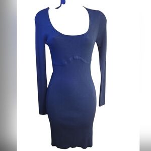 Vibrant Royal Blue Sweater Dress